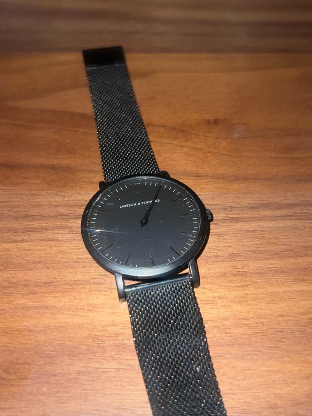 Larsson & Jennings Black Stainless Steel Mesh Band Analog Men's Wristwatch 50m